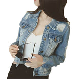 Pivaconis - Chamarra Vaquera de Manga Larga Mujer