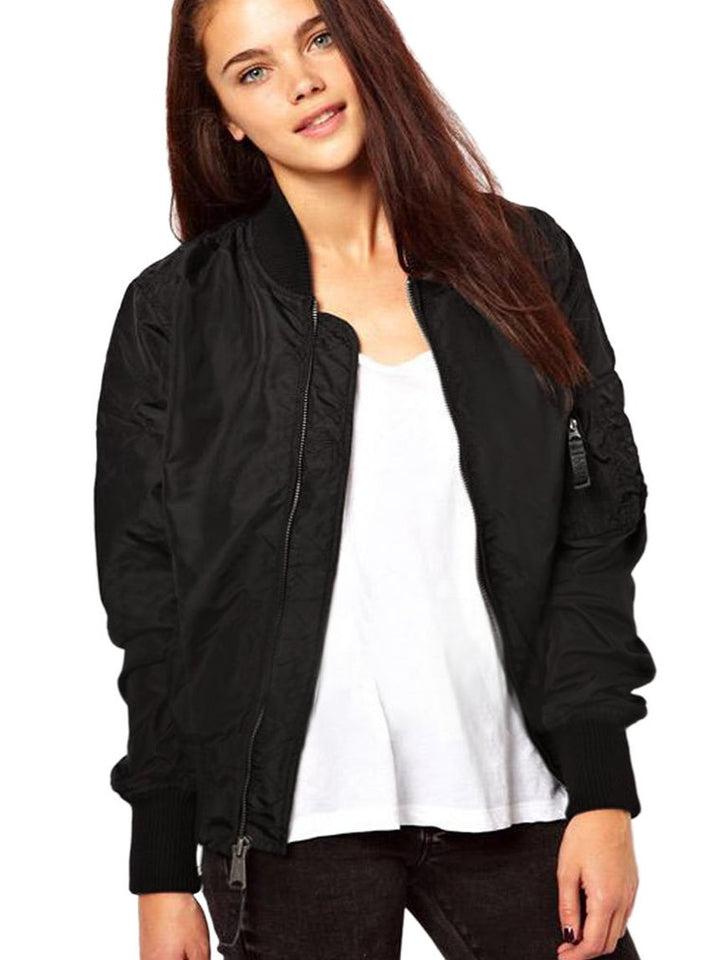 yiyou clásico mujer a corto acolchado Bomber chamarra Coat chamarra Acolchada